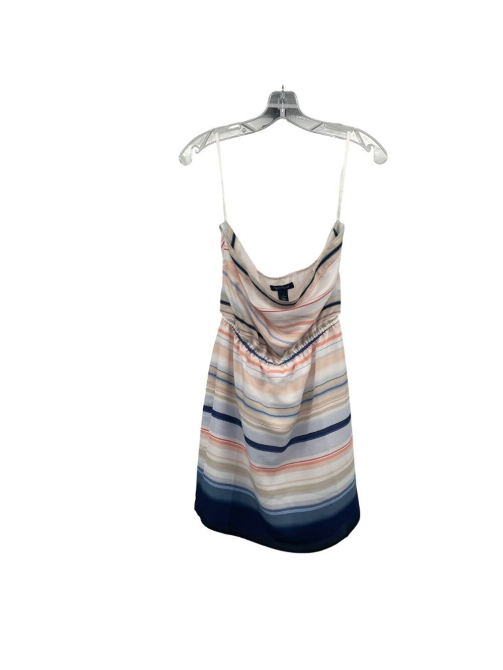 White House Black Market Strapless Striped Dress Elastic Waist Size Small